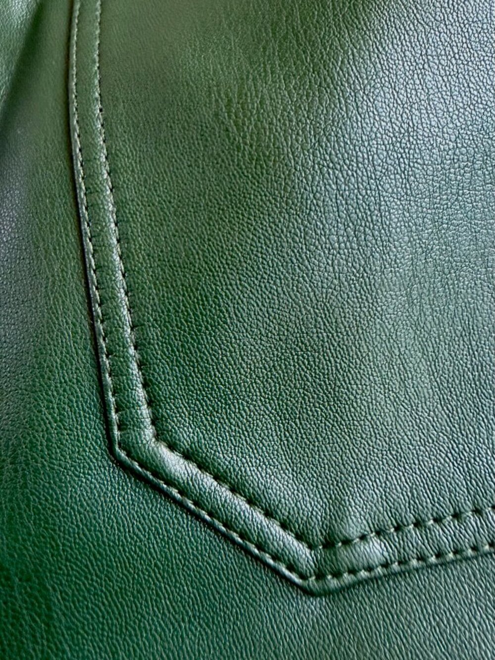 Anthropologie Maeve Colette Pants Deep Green Faux Leather Wide Leg (30) - Picture 5 of 9